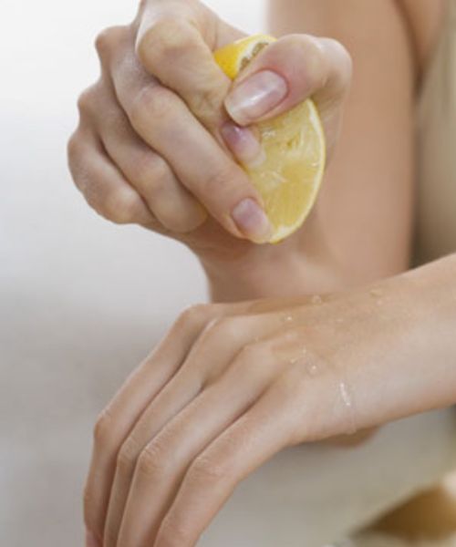 Limón para aclarar manchas en las manos