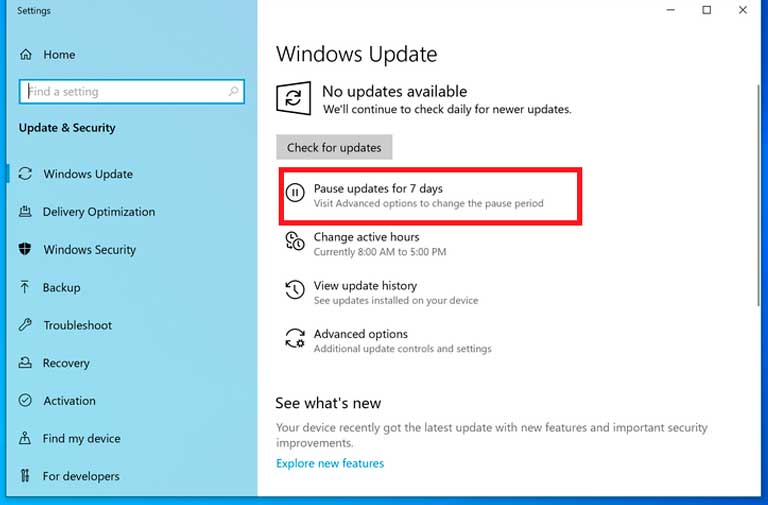 Pausa las actualizaciones de Windows febrero 2024